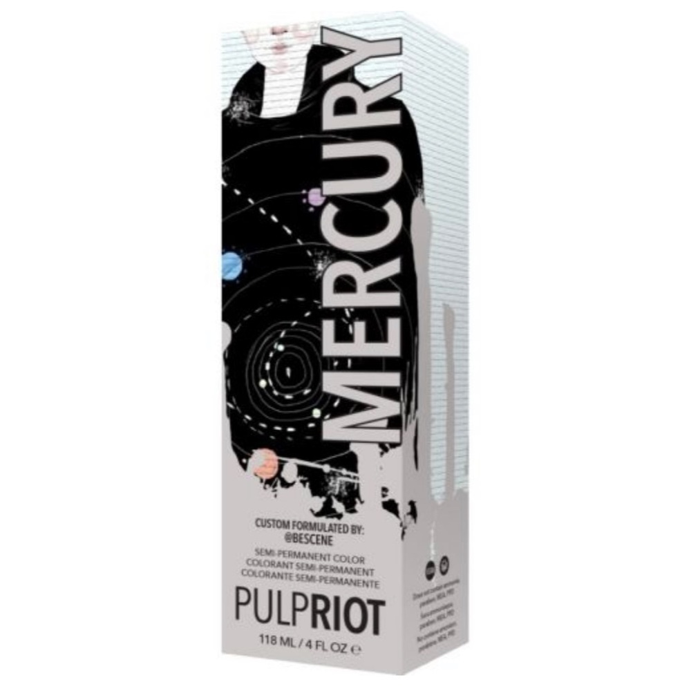 Silver color professional direct dye in MERCURY
